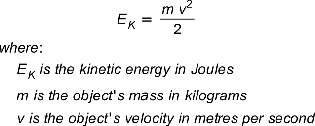 Kinetic energy formula